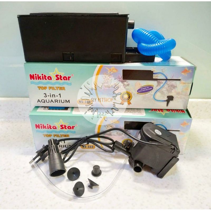Top Filter Aquarium Lengkap Fullset / Filter Oksigen Ikan