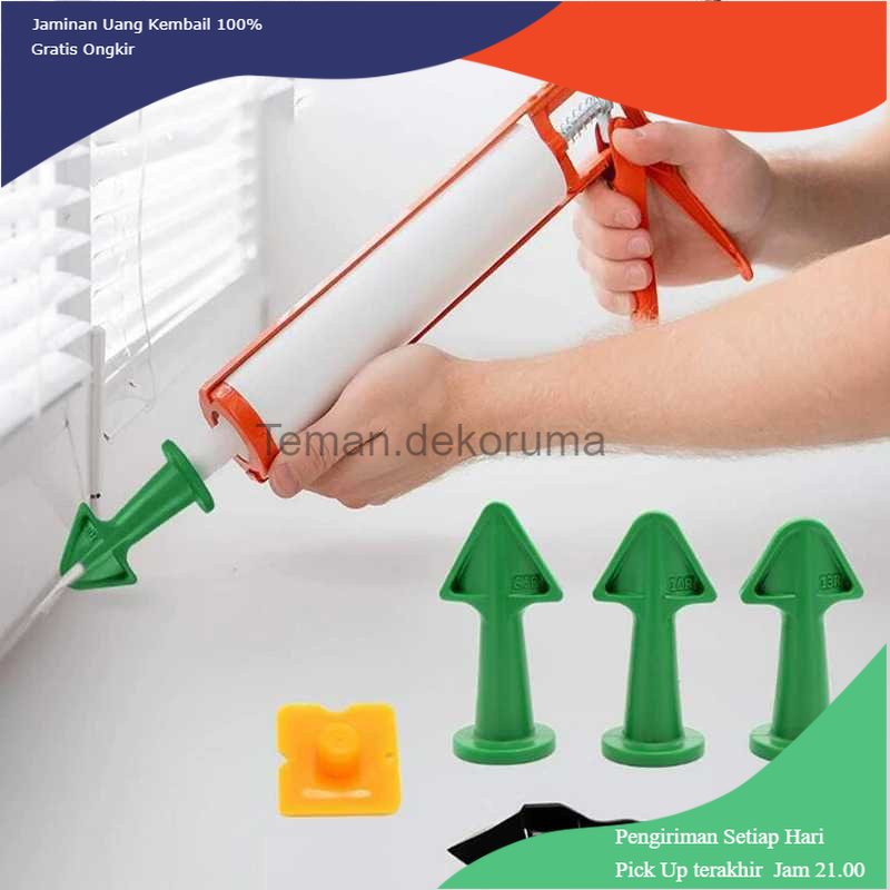 TD - PKK HGHOMEART Set Nozzle Kepala Lem Ubin Caulking Finisher - HG2598