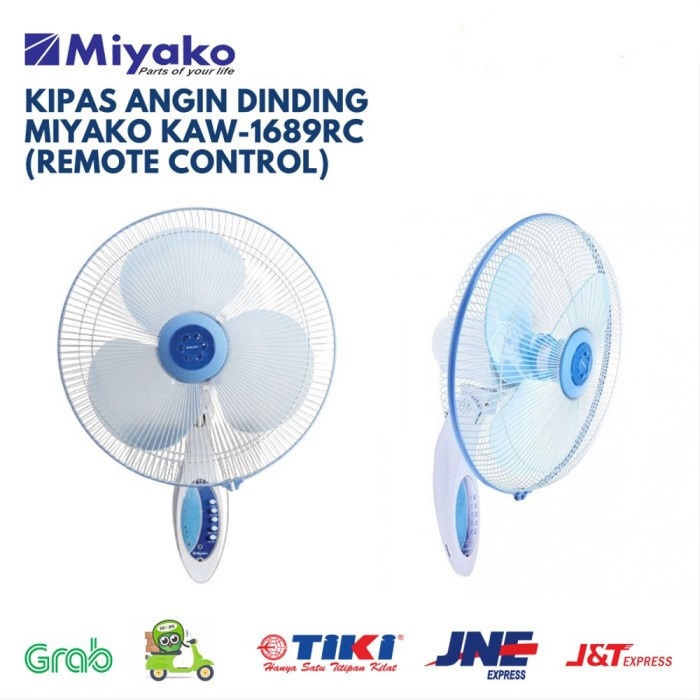 Miyako Kipas Angin Dinding 16 Inch + Remote Control KAW-1689RC-GB