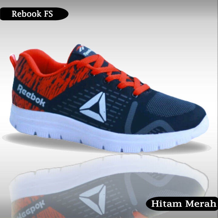Sepatu Sneakers Rbk FS terbaru Pria Wanita warna Merah RUNNING / olahraga / Kasual / Classic / flat 