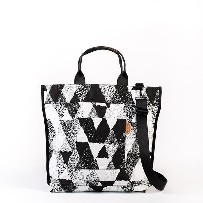 DAAVUU Billie Tote Bag/Sling Bag/Shoulder Bag Unisex - Black/White