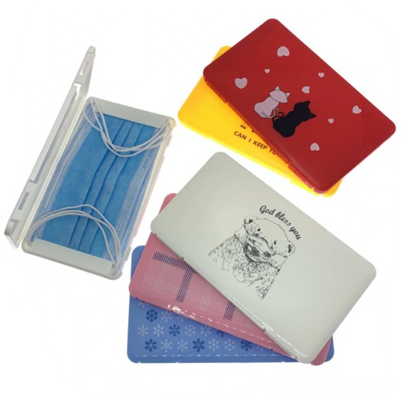 Kotak masker / Kotak Masker Karakter Lucu / Kotak Masker Plastik Tebal / Kotak Masker Kotak Penyimpa