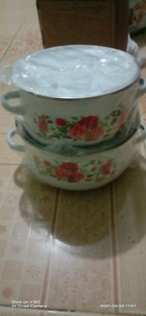 Panci Bunga G-1618/panci Set 3 Tutup Kaca/panci Reona