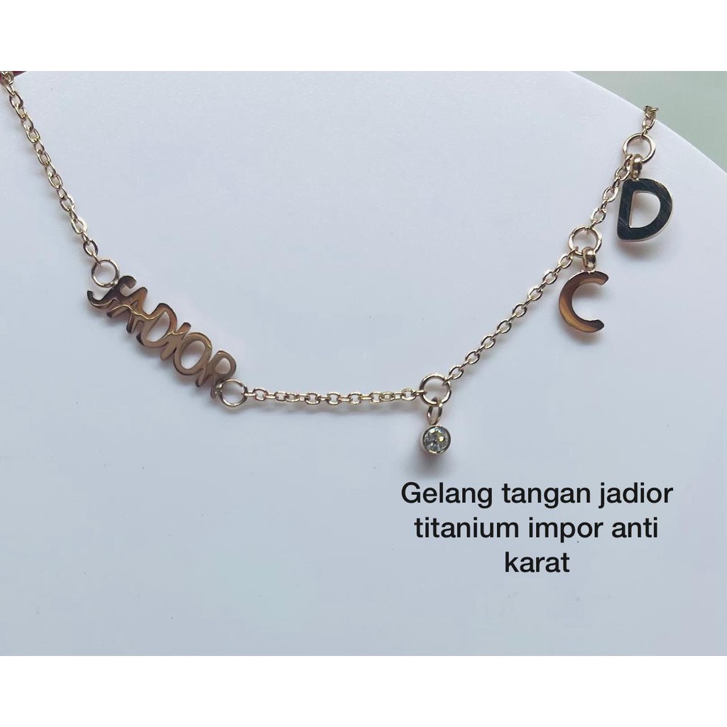 COD! gelang titanium anti karat/ gelang tangan wanita jadior import