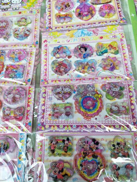 Stiker Air Manik Manik HK Minnie Frozen Pony Cars Lucu Murah