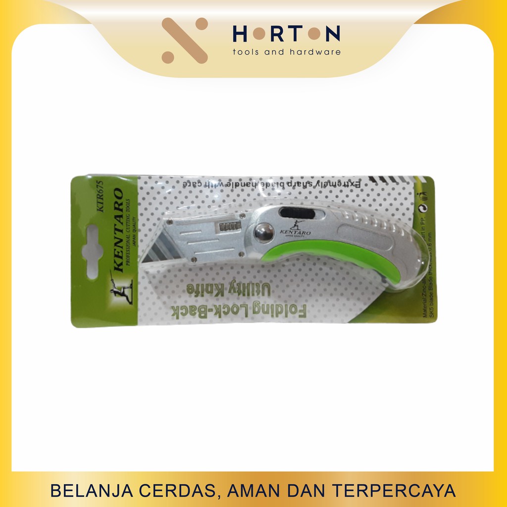 

KENTARO Pisau Cutter Lipat Baja Carbon Steel Heavy Duty