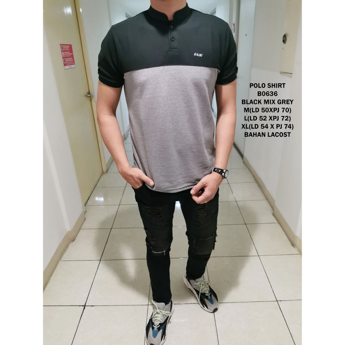 HC83 Kaos Kerah Cowok Nevada Casual Ori Branded Motif Polos Salur Murah