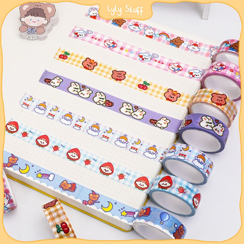 

1Pcs Washi Tape Cute Animal Masking Tape Solatip Journal Scrapbook Decoration