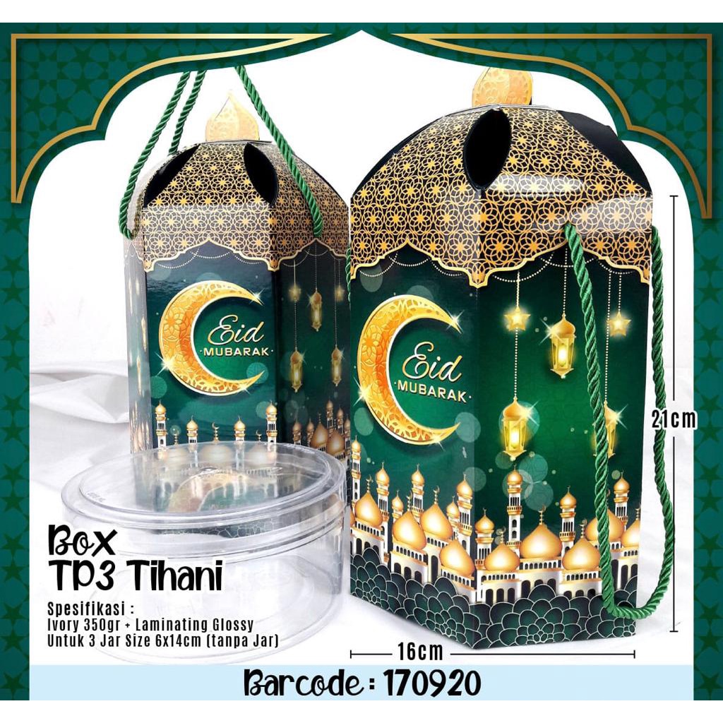

BOX TP3 TIHANI (1SET 5PCS) DUS BOX PARCEL KUE LEBARAN IDUL FITRI