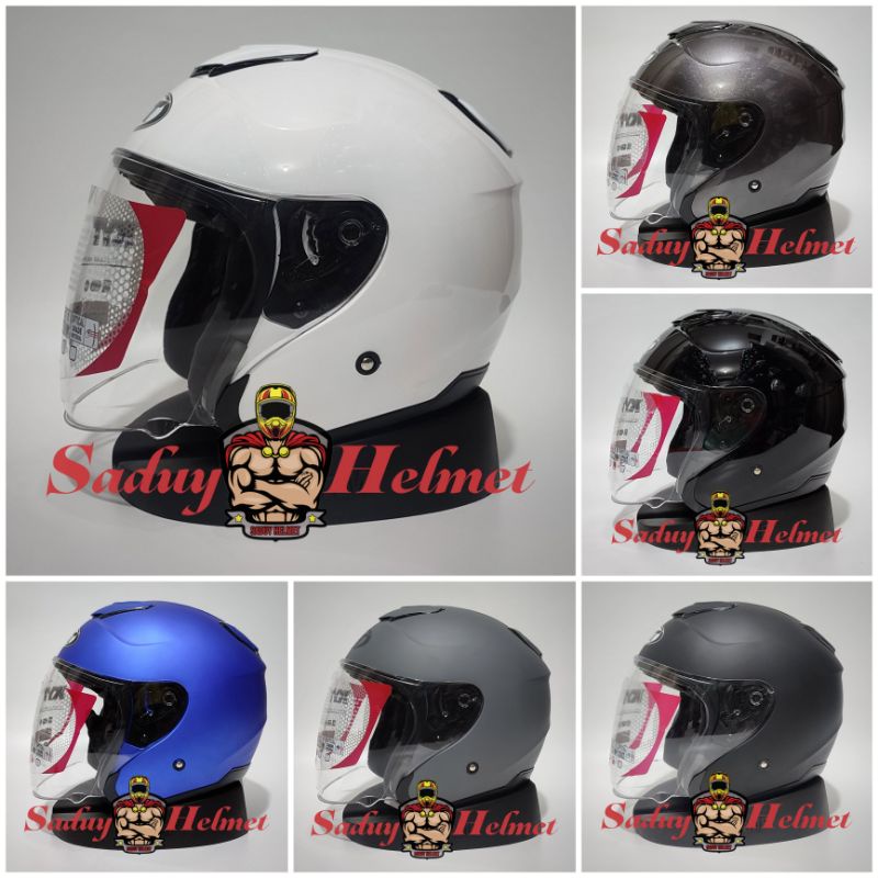 Jual KYT KYOTO R SOLID WHITE HELM KYT KYOTO R POLOS PUTIH ORIGINAL