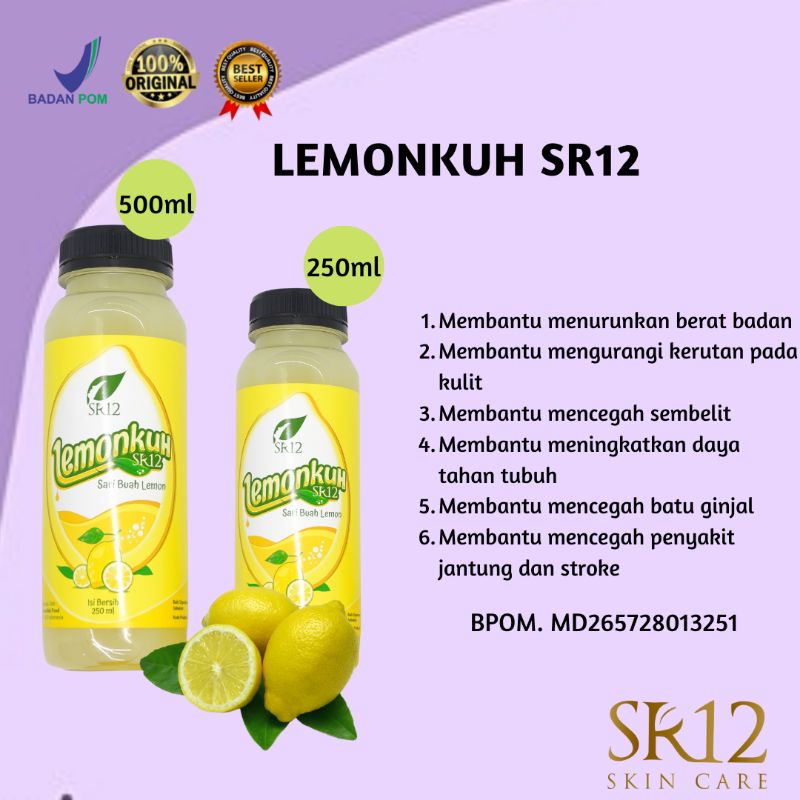 

SR12 LEMONKUH / SARI LEMON ORIGINAL / MINUMAN NUTRISI DIET DETOX