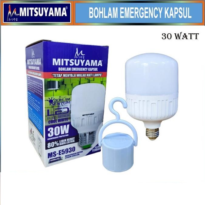 Bohlam Emergency Kapsul Sentuh 30watt MS-E5930 Mitsuyama Lampu darurat MURAH BERKUALITAS setara dengan 110WATT