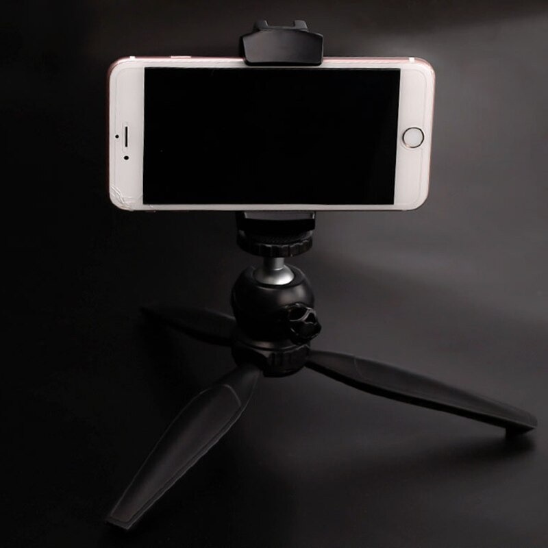 Dudukan Smartphone Tablet Clip Bracket Holder Mount Tripod Monopod - XJ-13 - Black