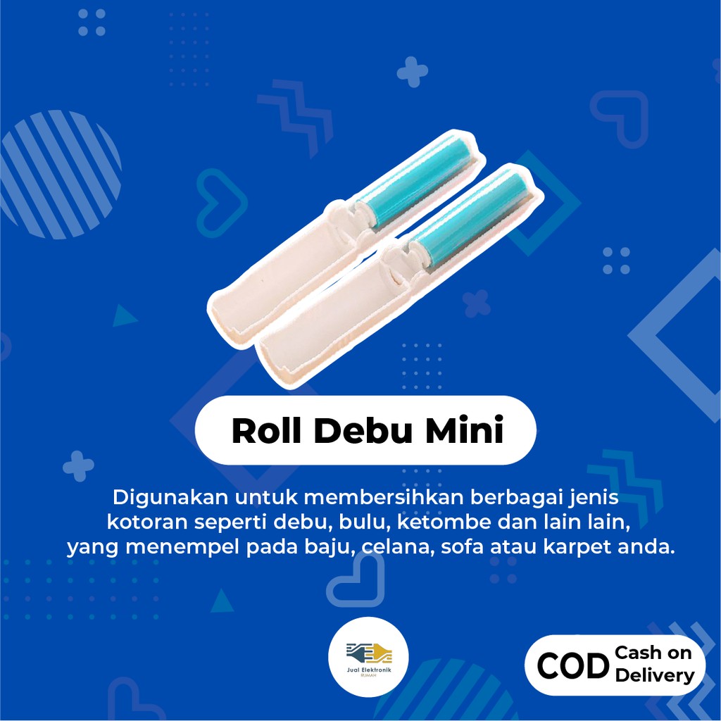 ROLL DEBU MINI MURAH Pembersih Debu Pakaian Model Warna Polos