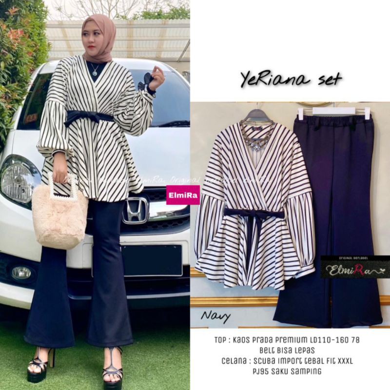 YERIANA SETELAN STRIPE BY ELMIRA