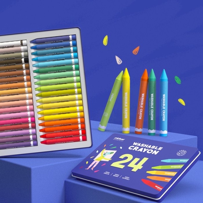 

Hadir Mideer Washable Crayon 24 12 Warna Mainan Edukasi Krayon Anak Gambar Bagus