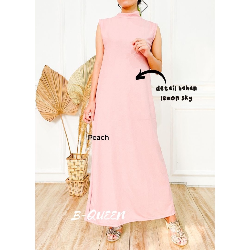 INNER DRESS LEMON SKY / DRESS TANPA LENGAN TURTLENECK / INNER DRESS DALEMAN WANITA HITS / INNER DRESS WANITA/ KNIT DRESS