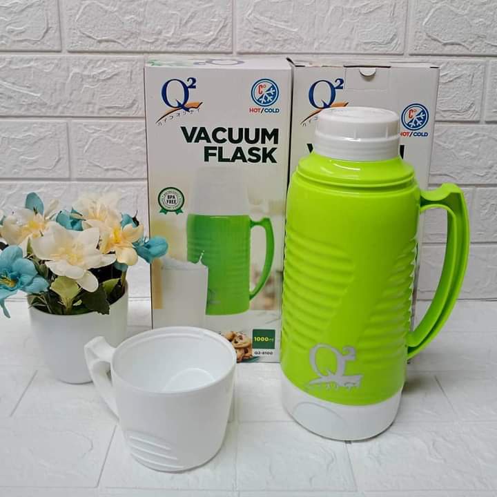 THERMOS AIR PANAS DINGIN / TERMOS AIR PANAS DINGIN VACUUM FLASK 1L / 1 LITER / 1000ML / Q2-8100 / Q2 8100