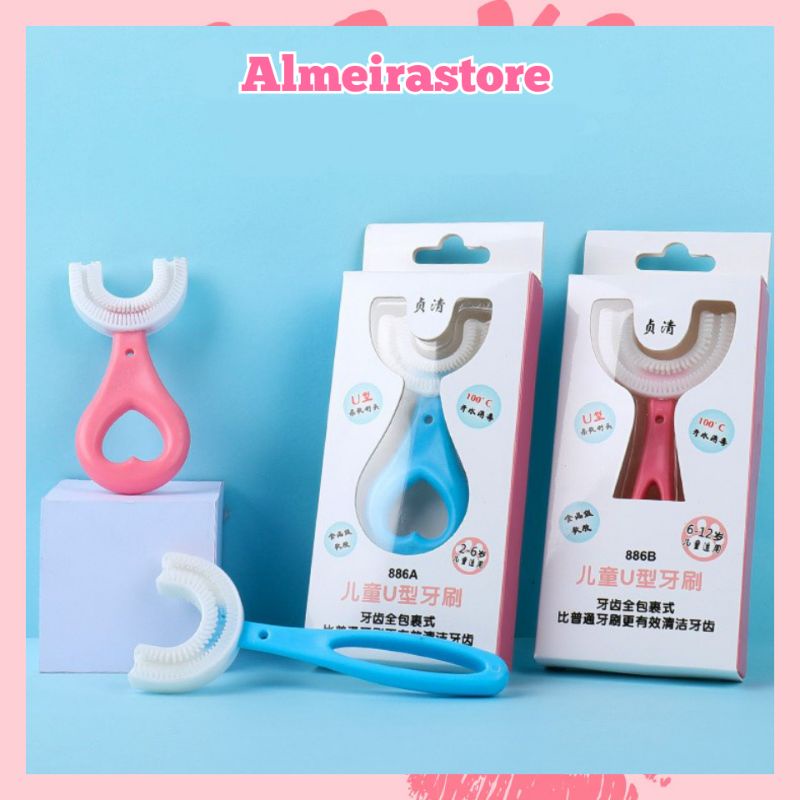 Sikat Gigi Anak Bentuk U Bahan Silikon / Training Toothbrush