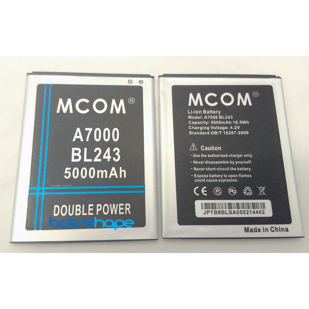 Battery Batre Baterai Double Power Mcom Lenovo A7000 A7700 Plus K3 Note BL-243 BL243 BL 243