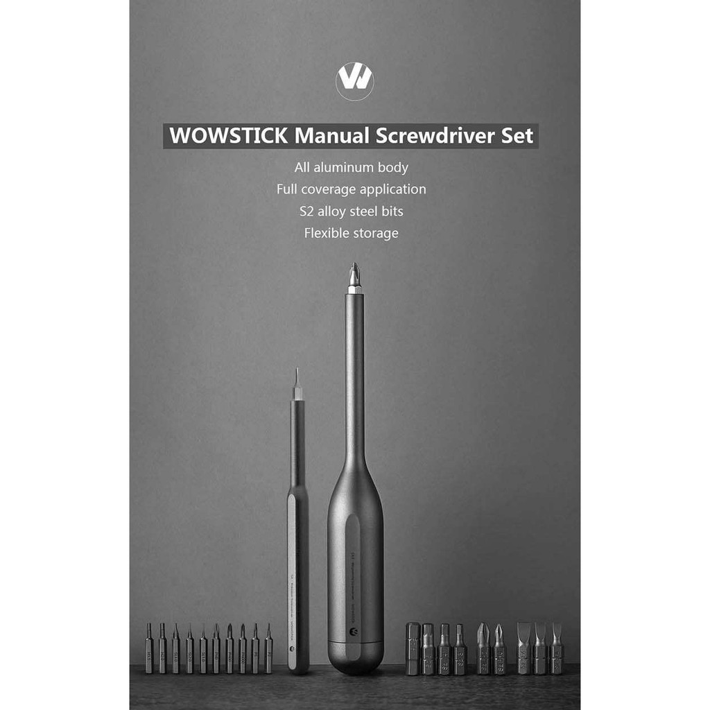 XIAOMI WOWSTICK SD COMBO - 23 in 1 Portable DIY Manual Screwdriver Set - Obeng Set Manual isi 2 Buah