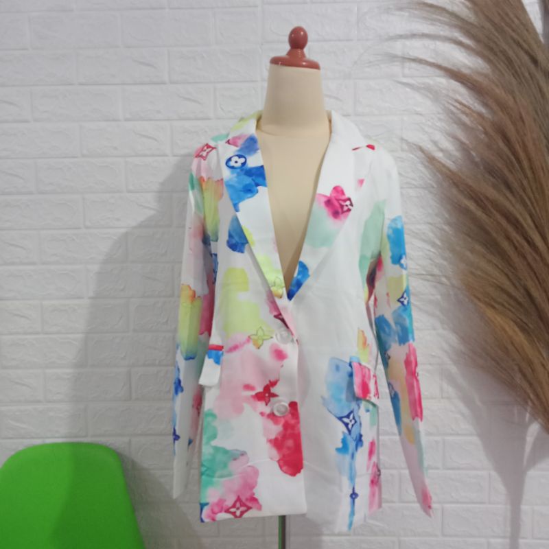 BLAZER LV TIE DYE PREMIUM /ATASAN BALZER// BLAZER LV WANITA IMPORT