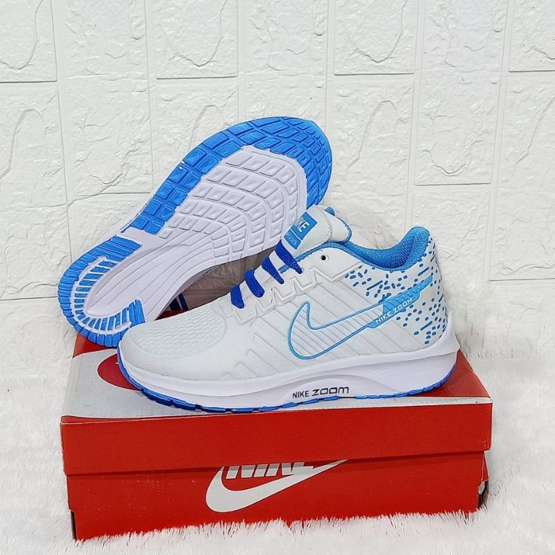 CUCI GUDANG Sepatu IMPORT Nike putih REAL PICT 1000% | Sepatu Running Cewek tebal dan empuk-5