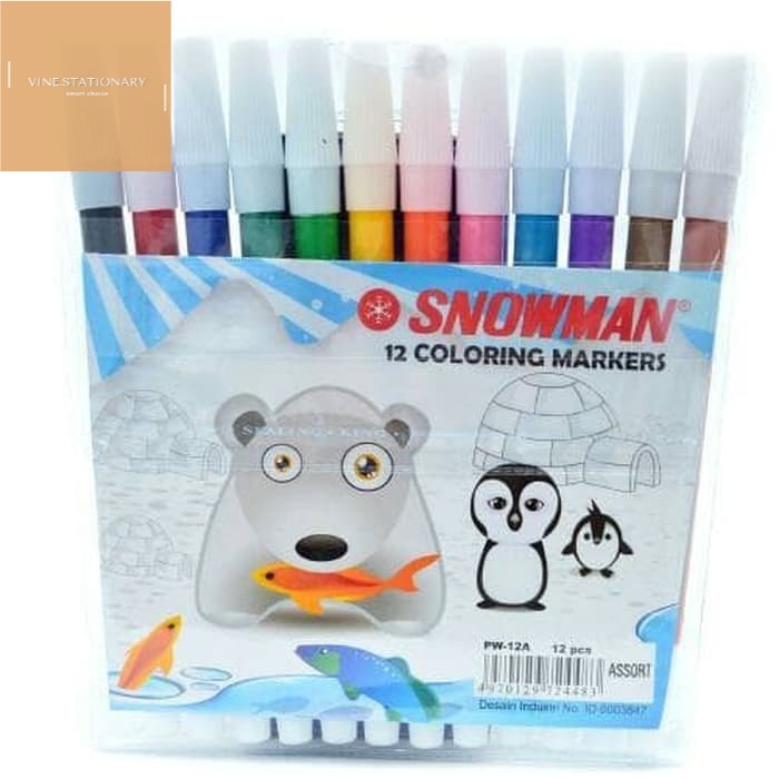 

SPIDOL SNOWMAN WARNA ISI 12 WARNA/sepidol