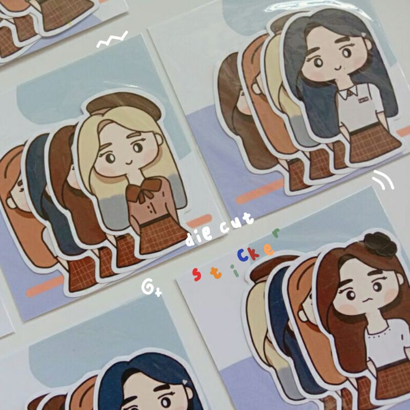 

chibi aespa welcome to new school sticker pack