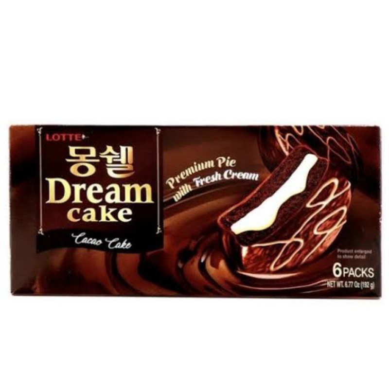 

LOTTE Dream Cake Cacao Cake 192gr/Premium Pie With Fresh Creamy/Import