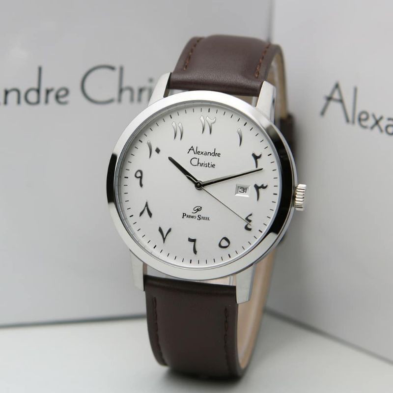 Jam Tangan Alexander Christie Pria Brown Silver ac1024