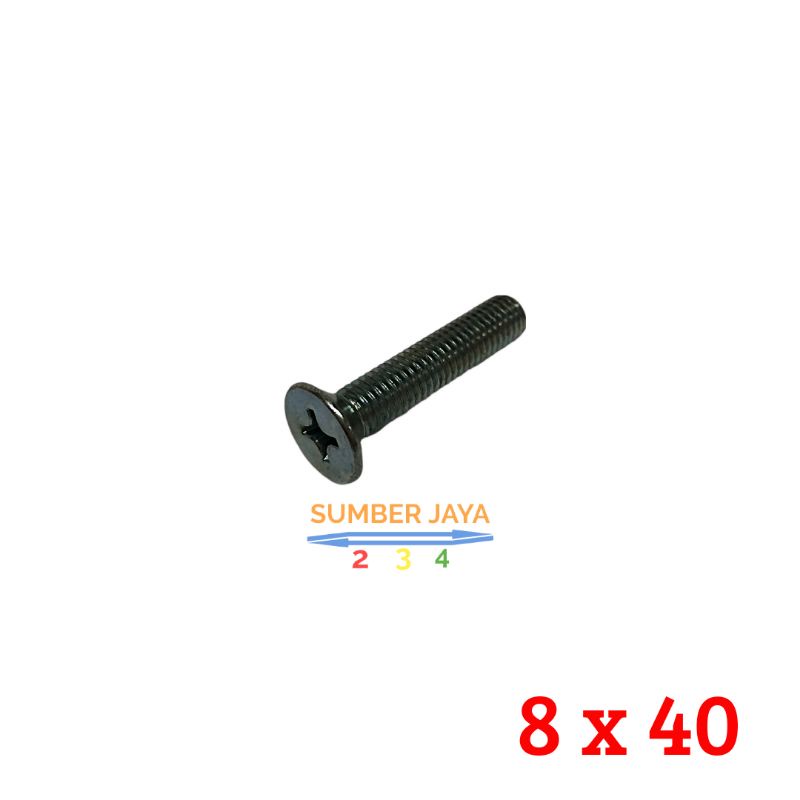 Baut JF 8 x 35 putih  / Skrup JF 8 x 35 TERMURAH