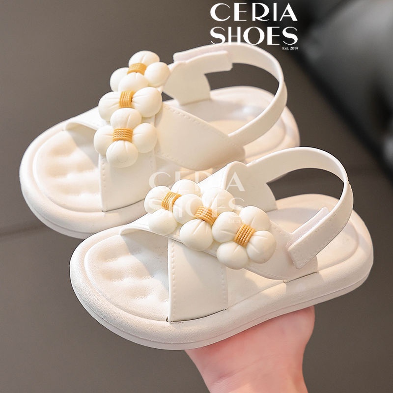 PVC Sandal Tali Jelly Anak Perempuan Rubber Jelly Empuk Elastis Motif Bunga Bahan Karet Tebal Non-Slip Anti Kaki Lecet Super Soft 1638