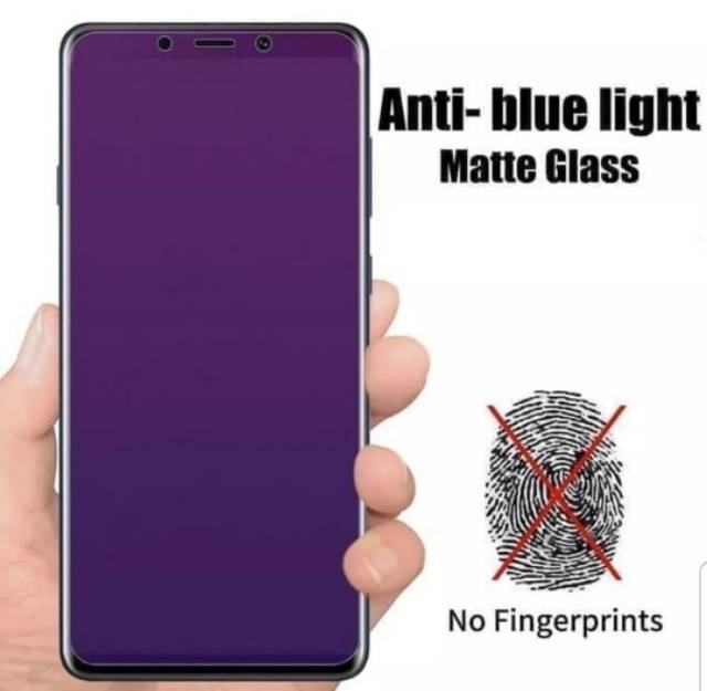 Tempered glass Anti minyak Glare Iphone 11 11 pro 11 pro max  X xs Xr xs max matte blue anti gores