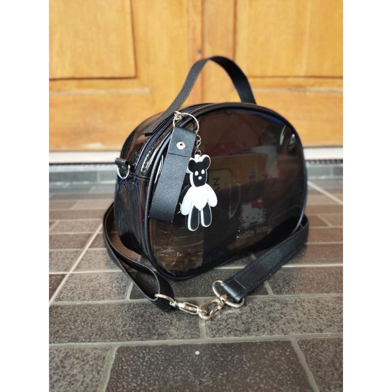 Tas Selempang Transparan / Tas mika pvc anisa (free gantungan) / Tas kosmetik Terbaru