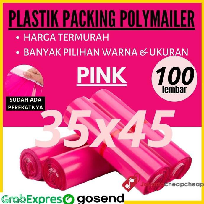 

Plastik Packing Polymailer 35x45 Pink Amplop Packing Online Termurah
