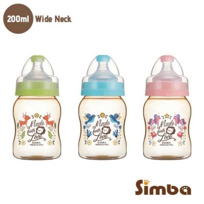 Simba Premium PPSU Dorothy Wide Neck Feeding Bottle 200 ml - Botol Susu Bayi