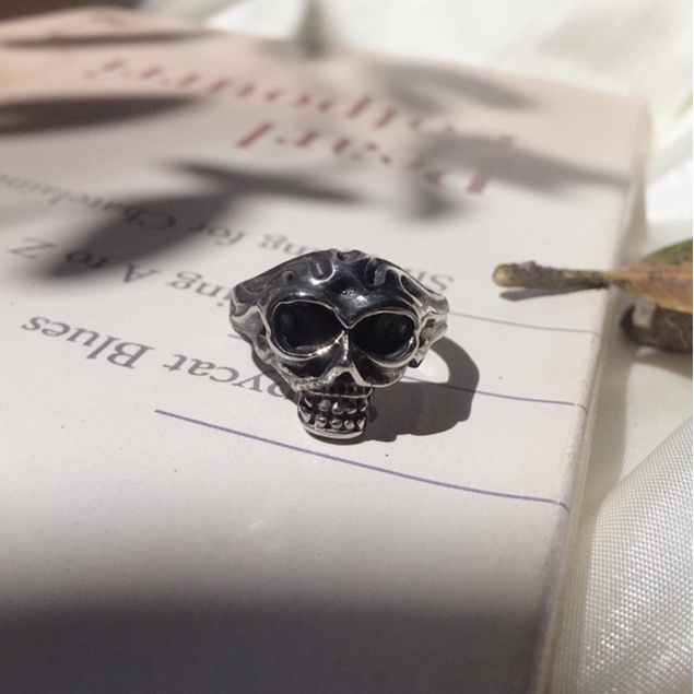 Cincin tengkorak pria murah cincin pria tengkorak punk cincin skull ring tengkorak cincin stainless 