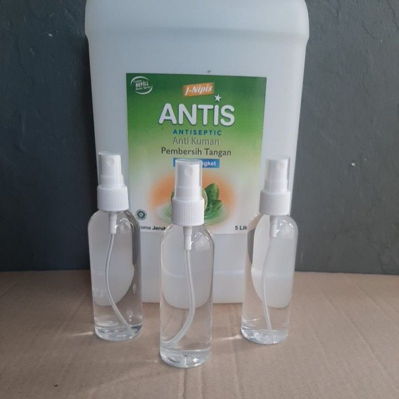 ANTISEPTIC ANTI KUMAN PEMBERSIH TANGAN 100ML - ANTIS REFILL 100ML SPRAY TIDAK LENGKET