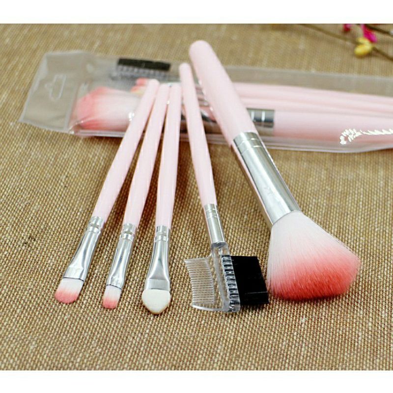 [COD] Kuas Make Up Brush Set 5 in 1 anti rontok / Set Alat Make Up / Kuas Make Up Set  Make Up Tools