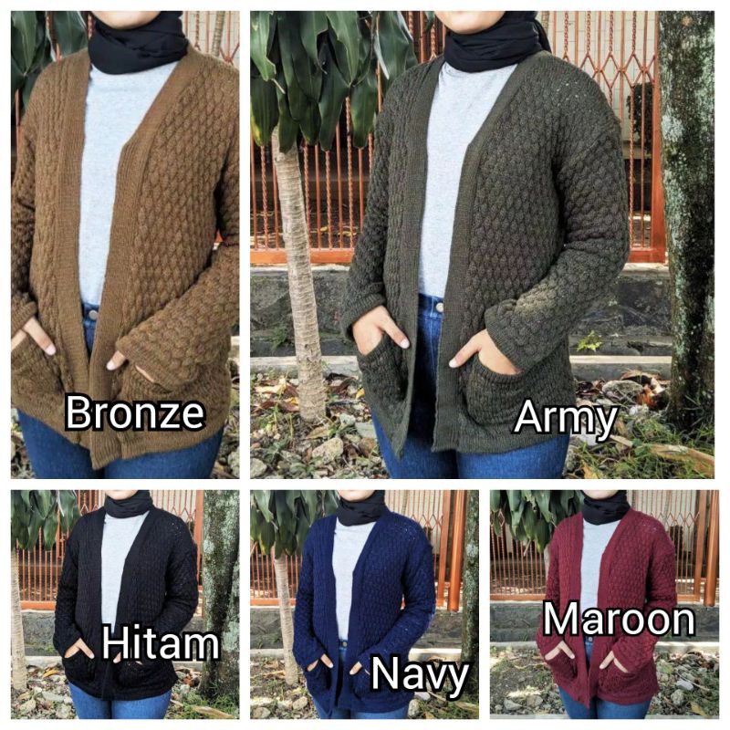 Popcron Cardigan Rajut Nanas