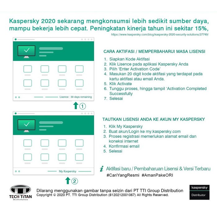 Anti Virus KASPERSKY TOTAL SECURITY 3 USERS ASLI &amp; ORIGINAL 365 hari