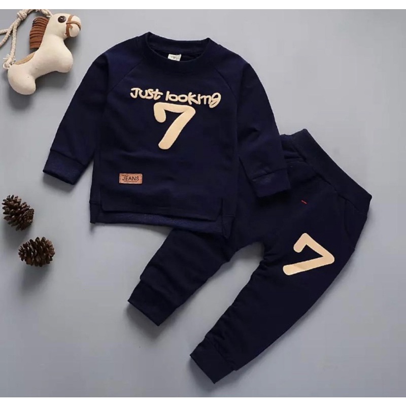 sweater anak setelan sweater anak laki laki dan perempuan just look 1-5 tahun