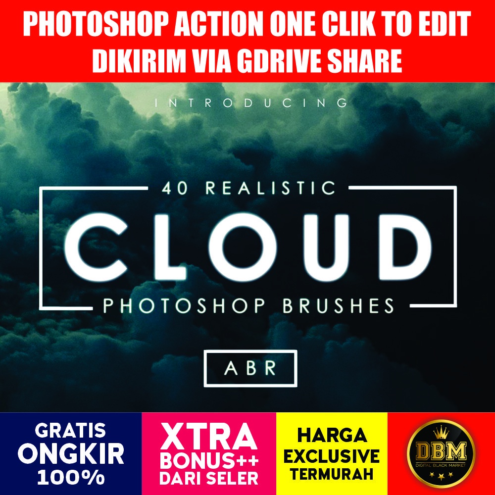 40 Cloud Brushes for Photoshop