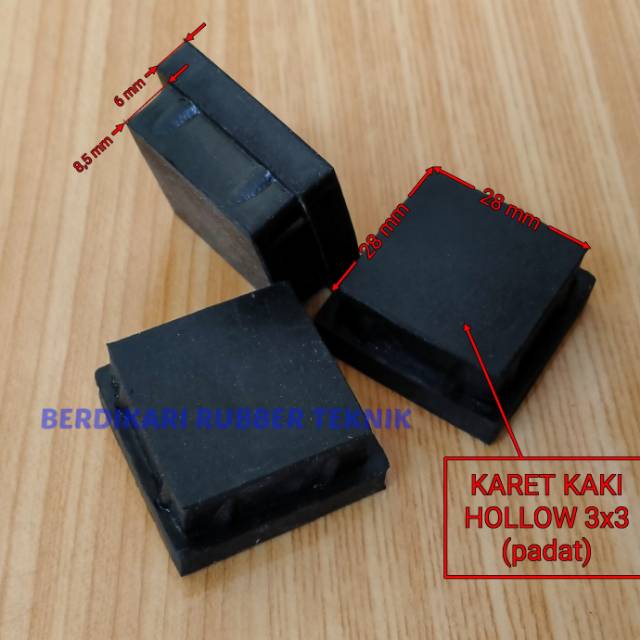 Karet Kaki Meja Kursi dan Rak Besi Hollow  30x30 Shopee 