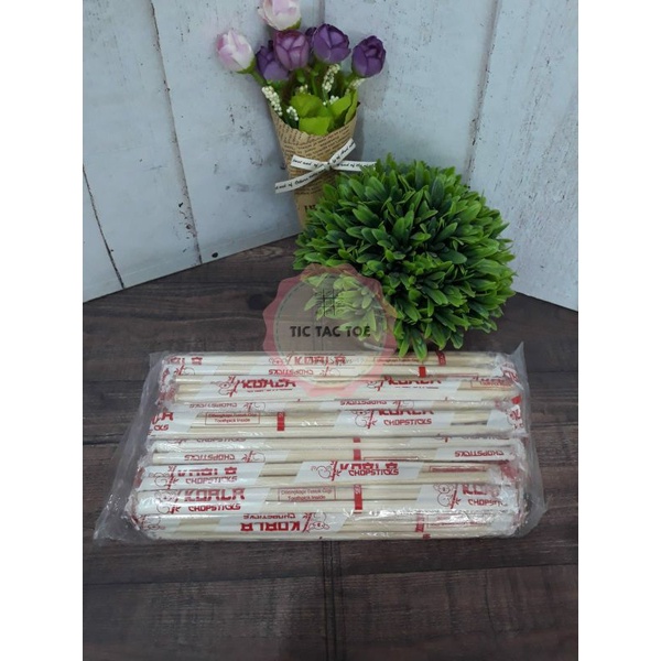 Sumpit Bambu + Tusuk Gigi isi 15pcs / Sumpit Bambu Koala