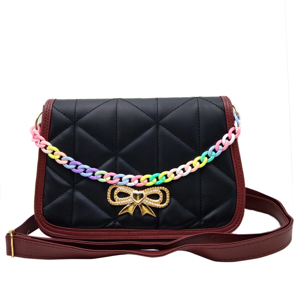 Tas Selempang Wanita Fashion Slingbag Rantai Import Cewek Korea