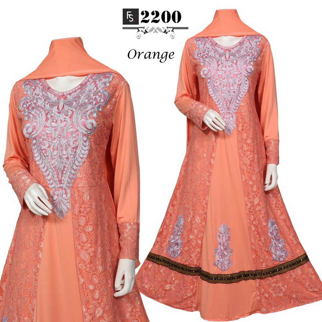  Baju  Gamis  Brokat  India Pramesti FS2200 Shopee  Indonesia