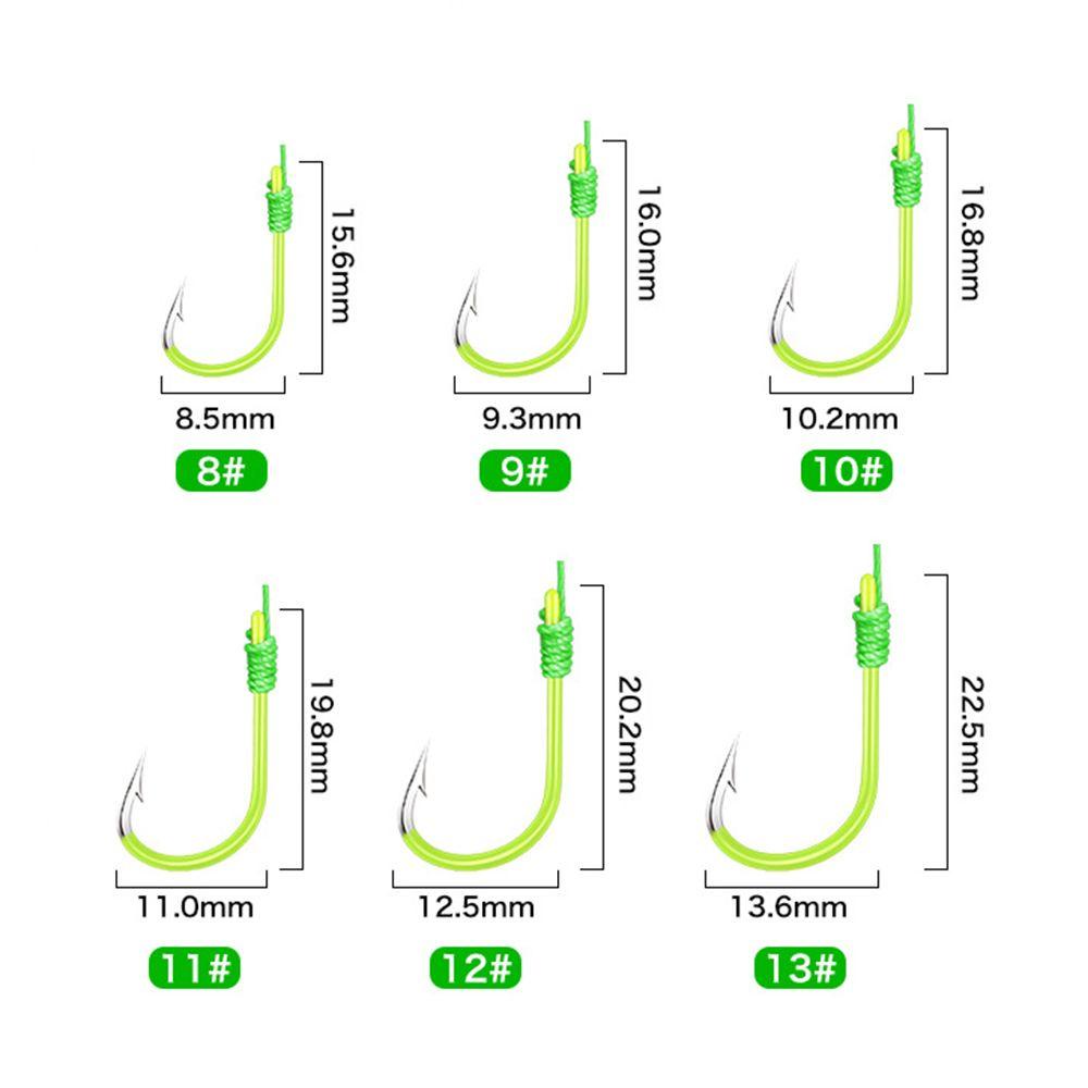 Top 5pcs Kait Pancing Baja Karbon Kualitas Tinggi Dengan Garis PE Alat Pancing Musim Semi