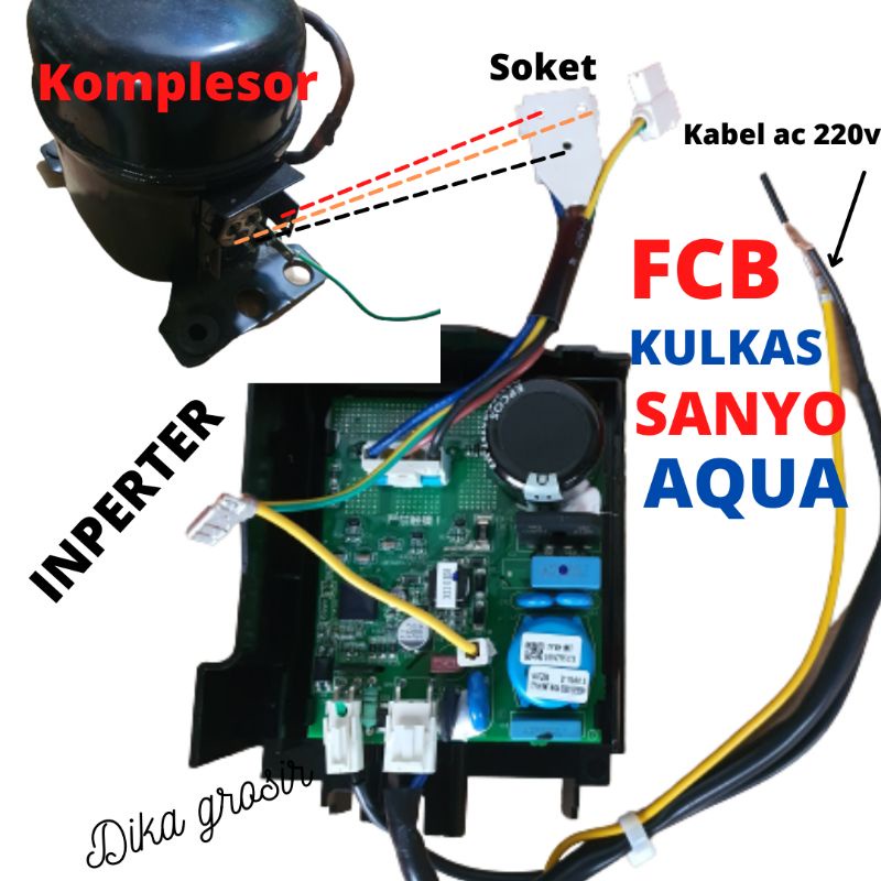 modul/ pcb kulkas sanyo aqua inperter